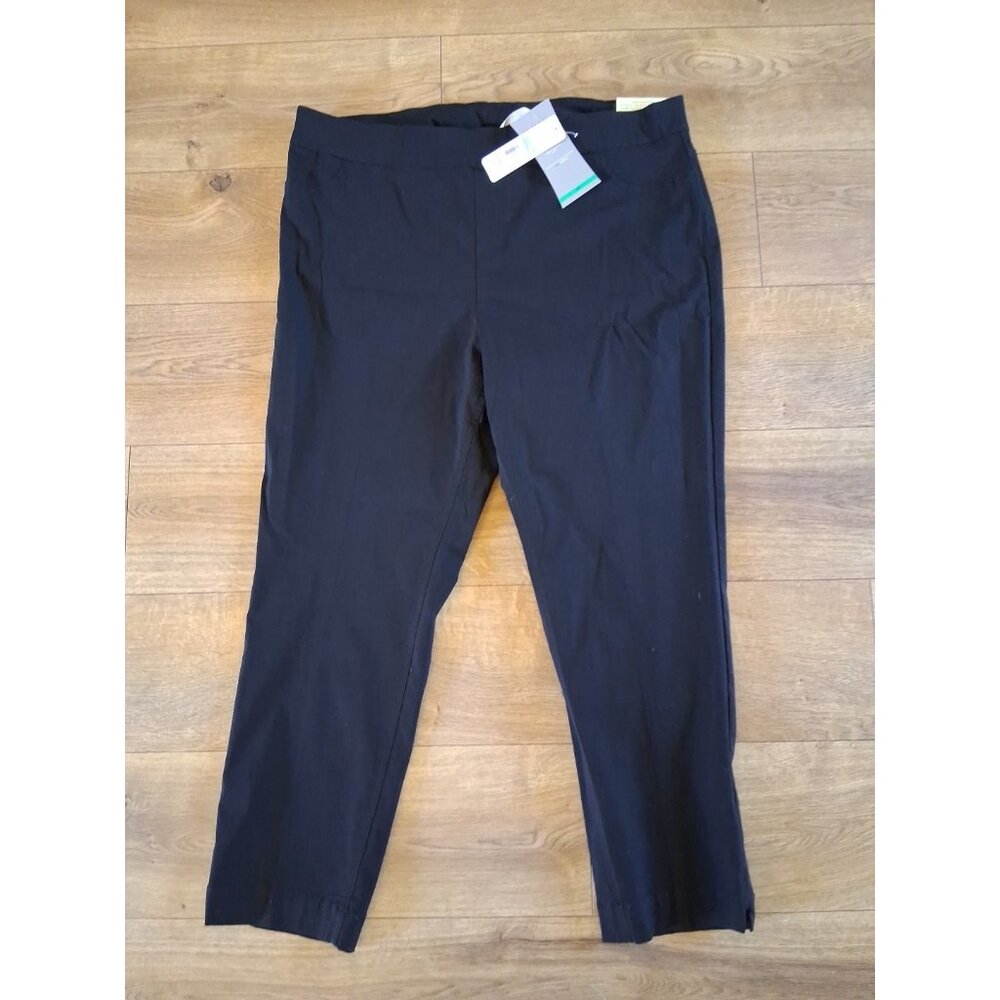 Soft Surroundings Straight Leg Ankle Stretch Pants 2X Black NWT